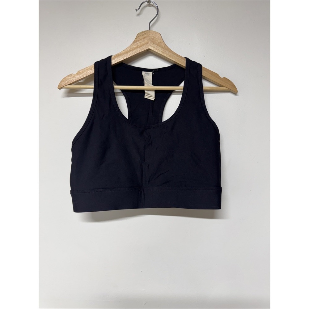 Fabletics Sports Bra Womens Large Black Wireless Medium Support Racerback Active